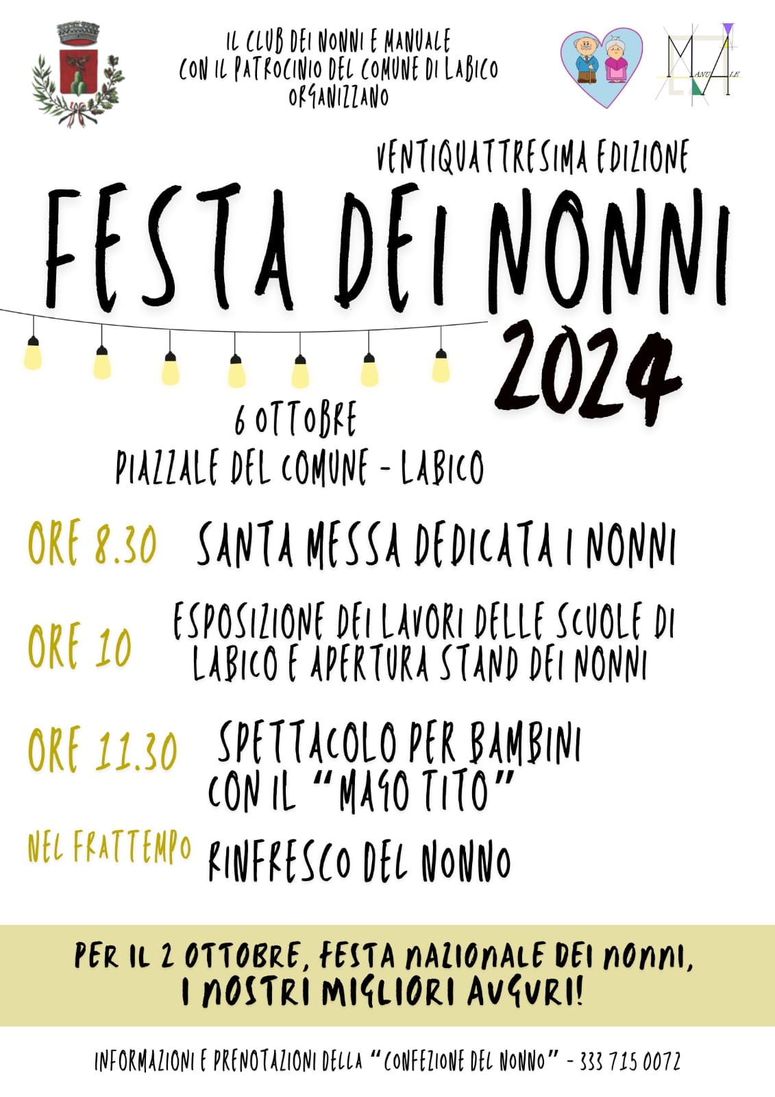 Torna la Festa dei Nonni alla sua 24° edizione!