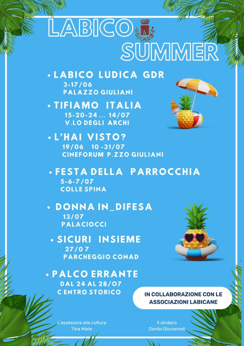 Labico Summer 2024: Programma degli Eventi