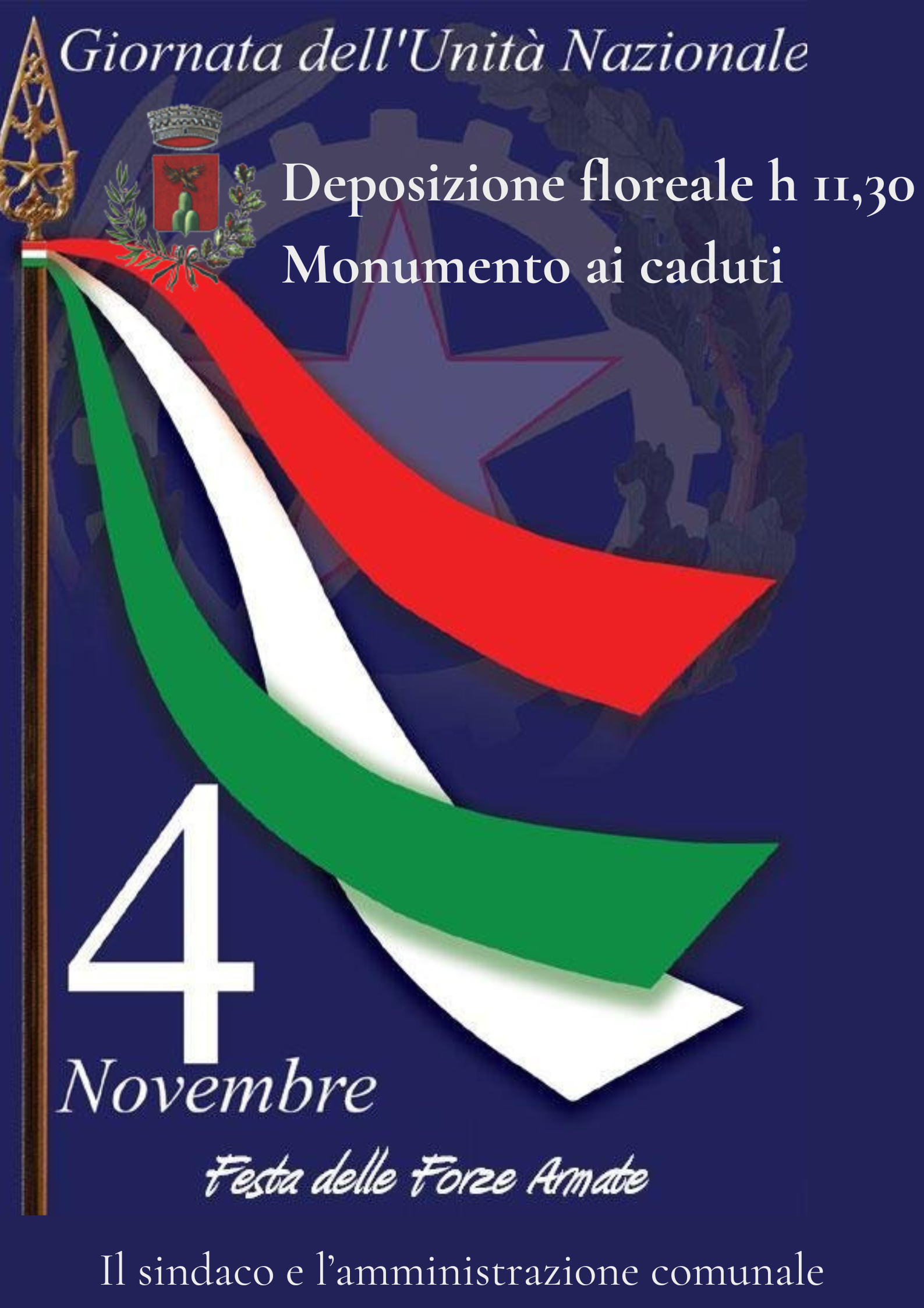 Cerimonia del 4 Novembre: Giornata dell'Unità Nazionale e delle Forze Armate 