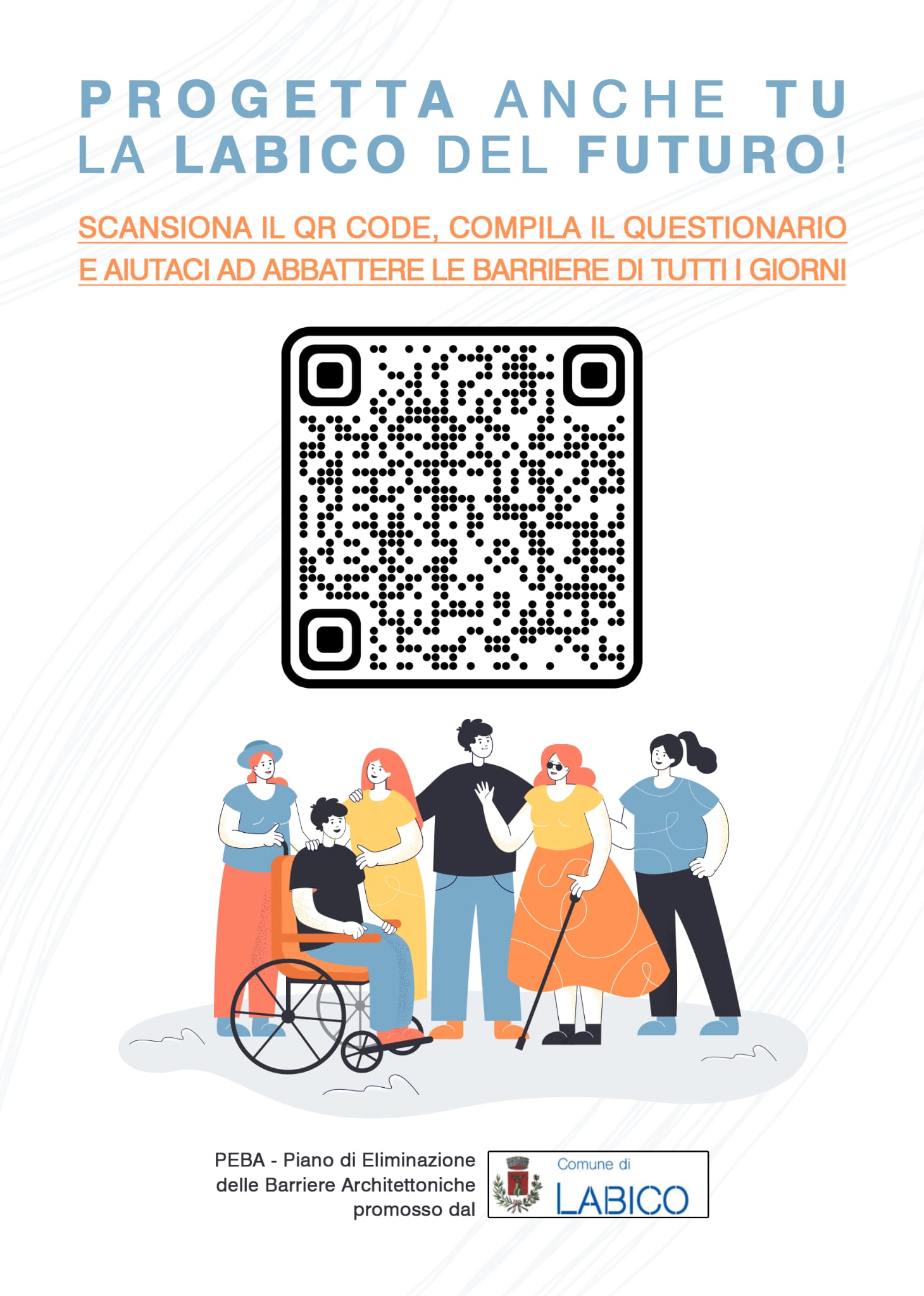 PEBA - Partito l'iter per la redazione del Piano per l'eliminazione delle Barriere Architettoniche del Comune di Labico.