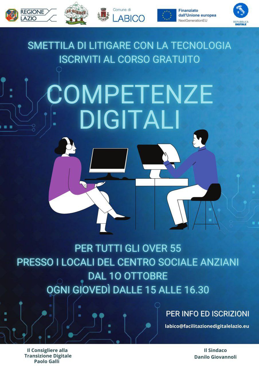 ⚠️Avvio corsi di informatica gratuiti dedicati agli over 55⚠️ 