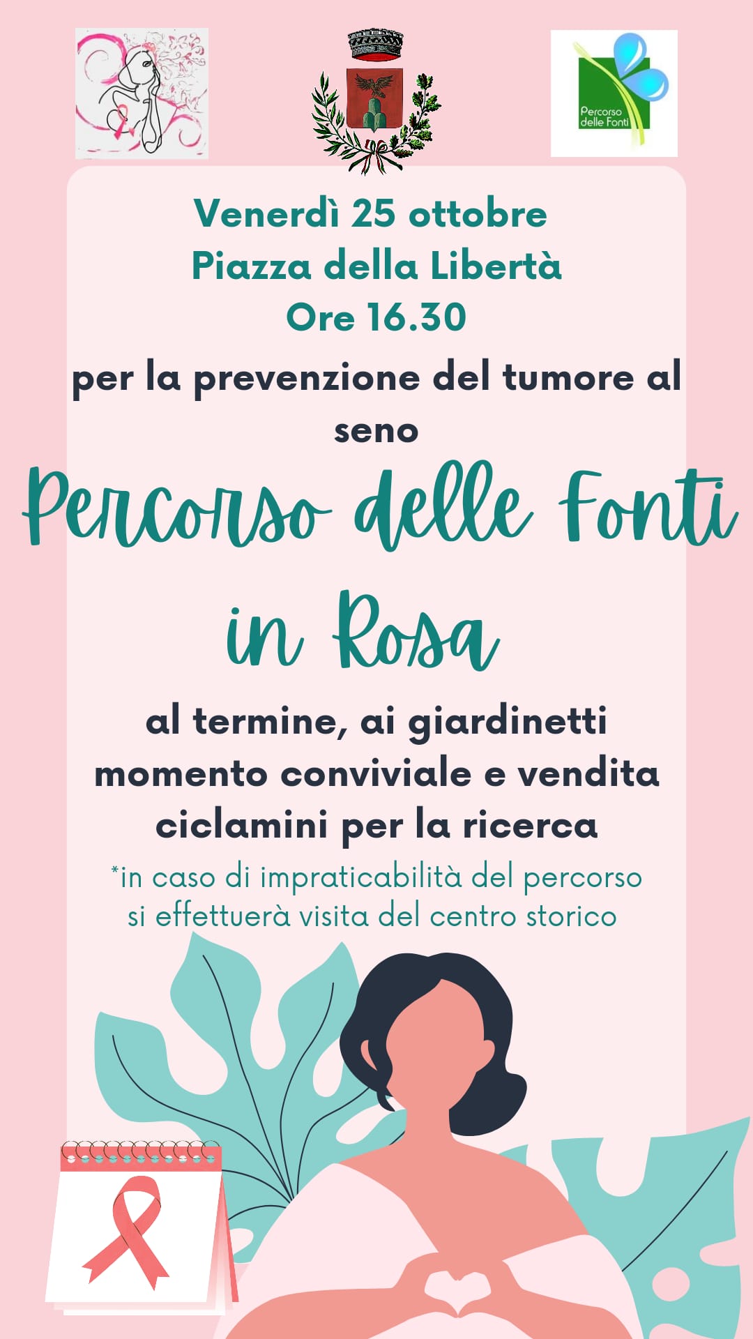 Venerdì 25 ottobre, alle 16.30, coloriamo  LABICO di rosa!